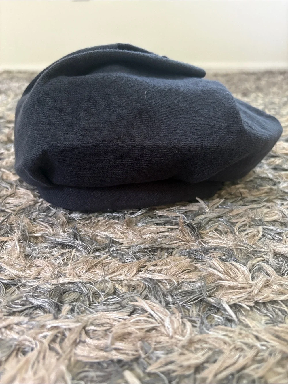 OVERRIDE Japan Origami Knit Beret – Packable Black Folded Rosette Hat One Size